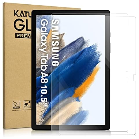 KATUMO 2 Stück Full Screen Schutzfolie für Samsung Galaxy Tab A8 10.5 Zoll 2022 (SM-X200/X205) Panzerfolie Displayschutz Panzerglas 9H Härte Anti-Kratzer Blasenfrei Folie Glas für Tablet A8 10,5" Cover
