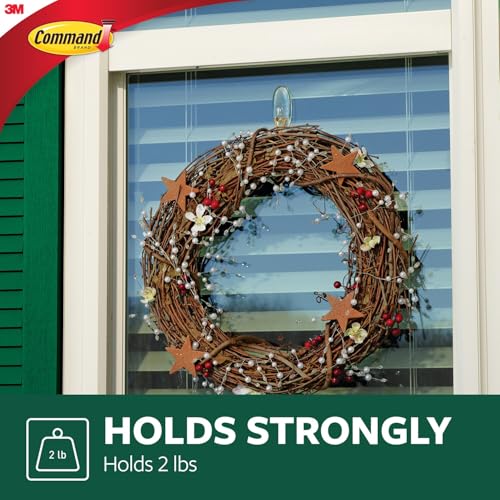 Command Outdoor Medium Clear Wall Hook, 5 Hooks and 6 Strips, Damage-Free Hanging Wall Hook for Hanging Outdoor Wall Decor with Weather Resistant Strips, Holds up to 2 lb - image 4