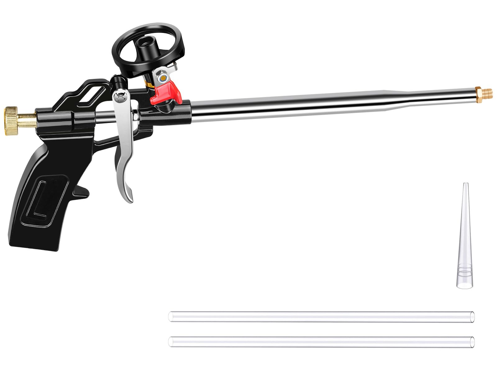 Pistola per Schiuma Professionale, Pistola Schiuma Espansa PU, Pistola per Schiuma Poliuretanica con impugnatura ergonomica, non serve detergente, per Sigillare, Riempire, Casa e Ufficio