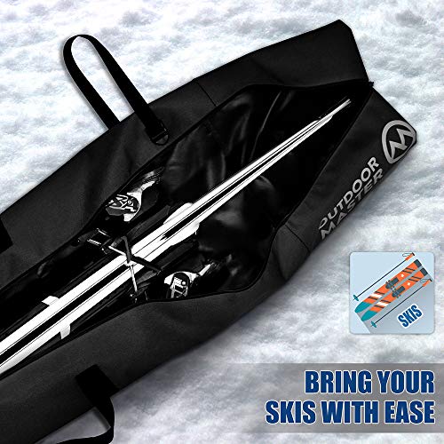 image for OutdoorMaster Ski Bag - Travel with Skis Up to 200 cm | Waterproof, Er