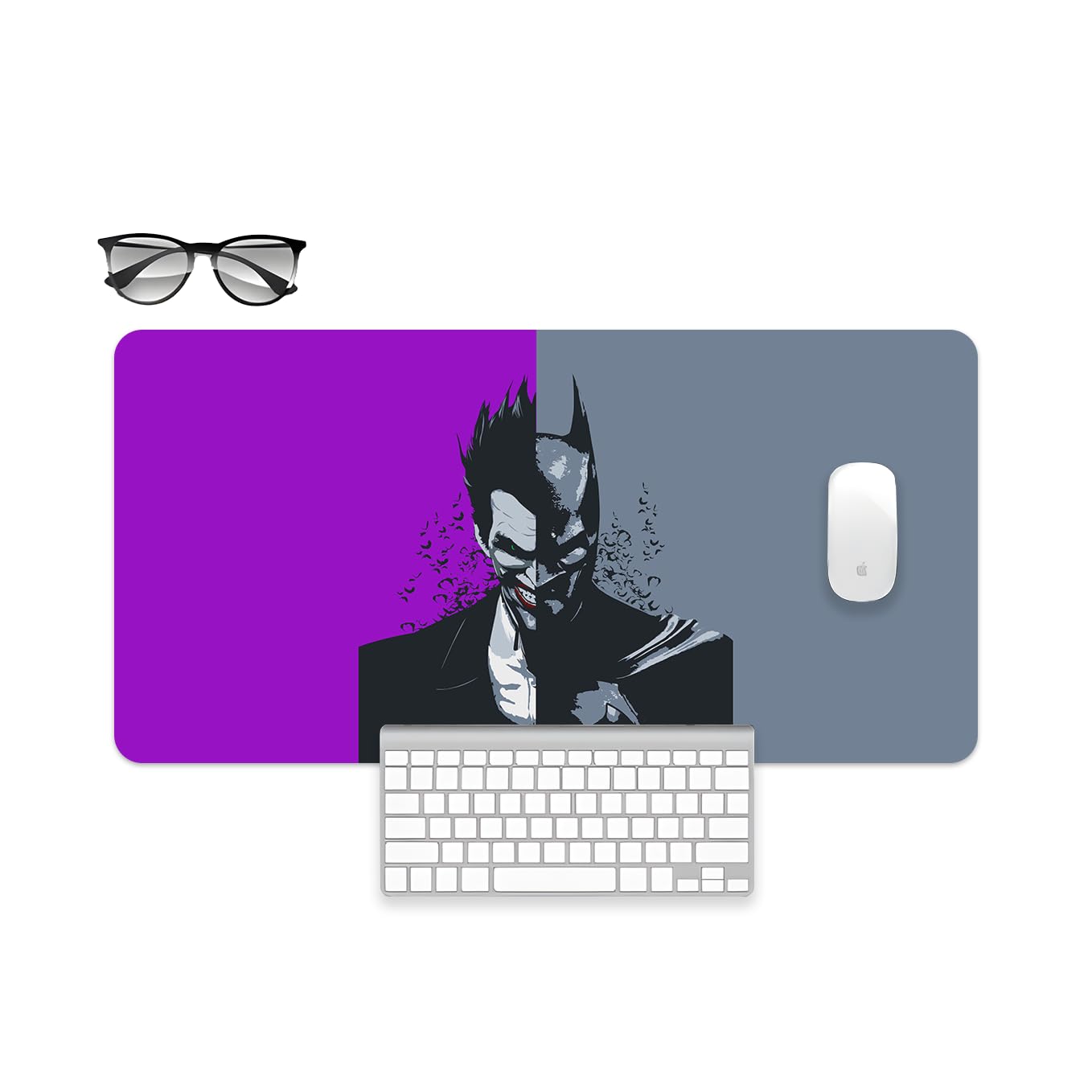 SoulAbiti DC Joker and Batman Mouse Pad - 23.6 x 11 Inches Desk Pad - Gaming and Workstation Mat for Vengence Art Fans - Non-Slip Rubber Base - Smooth Surface for Precise Control (B0CL92MSS2) Amazon Price History, Amazon Price Tracker