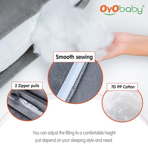 Image of OYO BABY Maternity Pillows for Pregnancy Sleeping | Maternity Pillow for Pregnant Women | 360-degree Full Body Support | J-Shape Pillow | Velvet (Maroon)