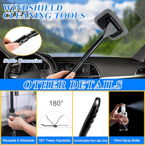 Image of 38Pcs Car Wash Detailing Kit Cleaning Kits with Foam Gun Sprayer Collapsible Bucket Drill Brush Large Wash Mitt Towels Complete Interior Exterior Car Washing Supply Set Blue