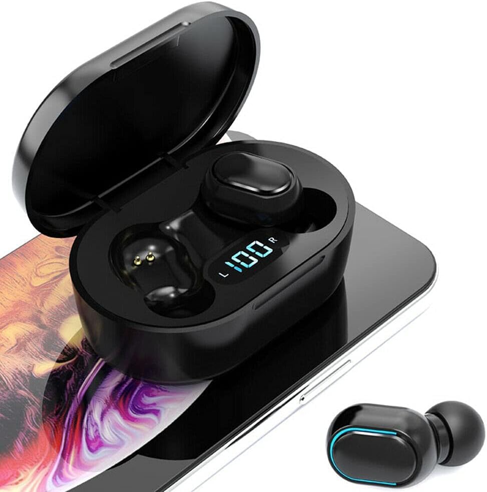 Image of Wireless Headphones, True Wireless Earbuds with Led Display Charging Case, HD HiFi Stereo, Smart Control, Built-in Mic, IPX7 Waterproof Bluetooth Earphones for Andriod /iOS