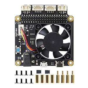Geekworm Raspberry Pi 4 X735 V3.0 Expansion Board with PWM Cooling Fan & Safe Shutdown & DC 6V-30V Width Voltage Input…