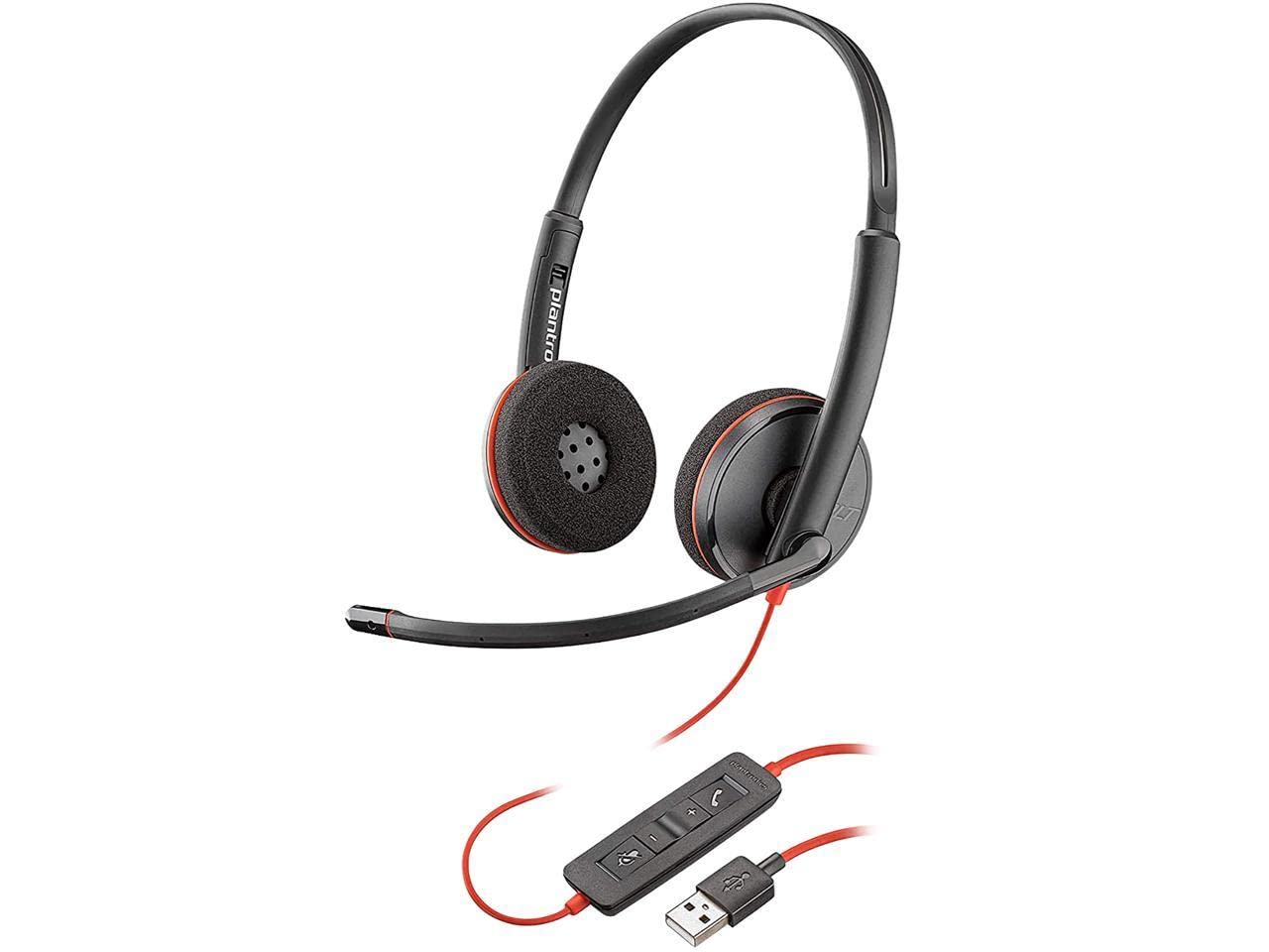 Plantronics Blackwire C3220 Stereo USB Over Ear Wired Headphones With Mic Black-picture-16