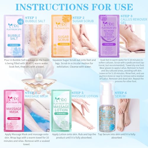 image for nbc BeautiLab Pedicure Foot Soak Set - Upgraded 6 in 1 Foot Spa, Foot 