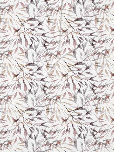 Image of DDECOR Live Beautiful 100% Cotton 145TC Leaves King Bedsheet with 2 Pillow Covers | Rotary Printed Breathable Fabric | 224 CM X 254 CM | Luxury Bedding for Home | Cresta Collection | Grape Shake Wine