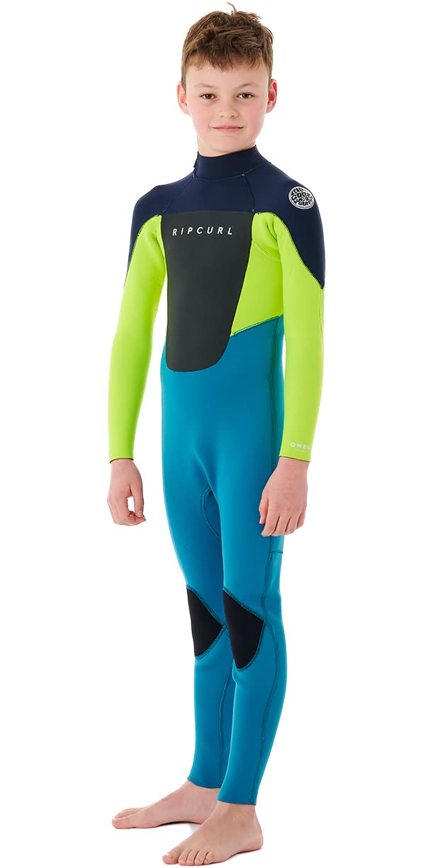 RIP CURL Traje de Neopreno Junior Omega 3/2mm E-Stitch Back Zip - Azul Navy - Easy Stretch - El Omega es la definición de Buen Valor