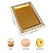 2Pcs Rectangle Iron Cupcake Serving Tray Fruit Dessert Plates for Party Anniversary Wedding Christmas Baby Shower (Gold)