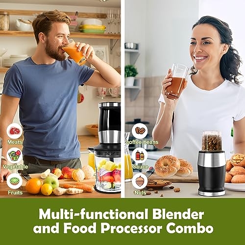 Blender-and-Food-Processor-Combo-Blender-for-Shakes-and-Smoothies-Personal-Blender-Small-Blender-Suitable-for-Kitchen-Home-700W-Electric-Blender-with-Mixer-GrinderBlenderChopper