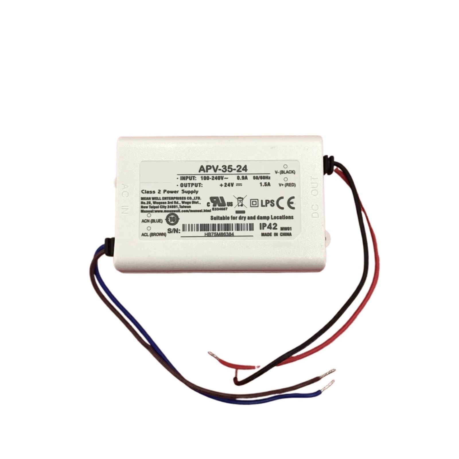 JJKKOZVQF APV-35-24 APV-35 35W Single Output Switching Power Supply 24V 1.5A