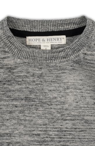 Image of Hope & Henry Boys' Long Sleeve Crew Neck Pullover Sweater | Premium Organic Cotton Pullover With A Soft Henley And Cozy Quilted Knit | Quality Construction Built For Cool-Weather