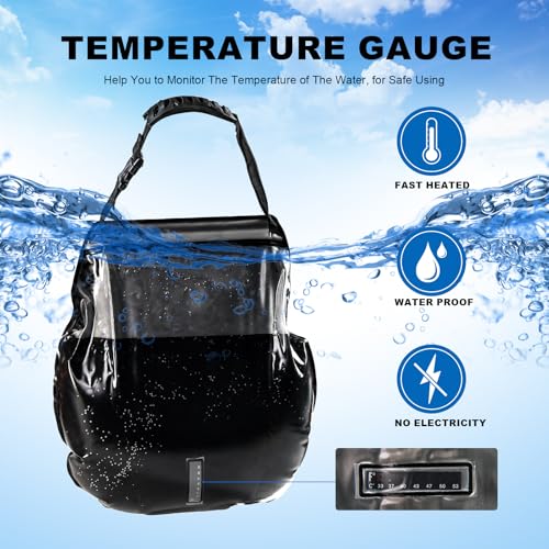 Wngdo Well-Knit 20L Solar Portable Shower Bag,Outdoor Camping Shower Portable Shower For Camping With On-Off Switchable Shower Head Removable Hose Suitable For Camping thumb #4