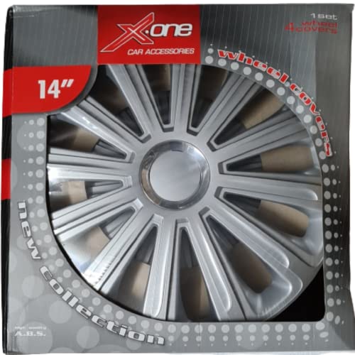 Set di 4 Copricerchi Silver 14 Coppe Ruota