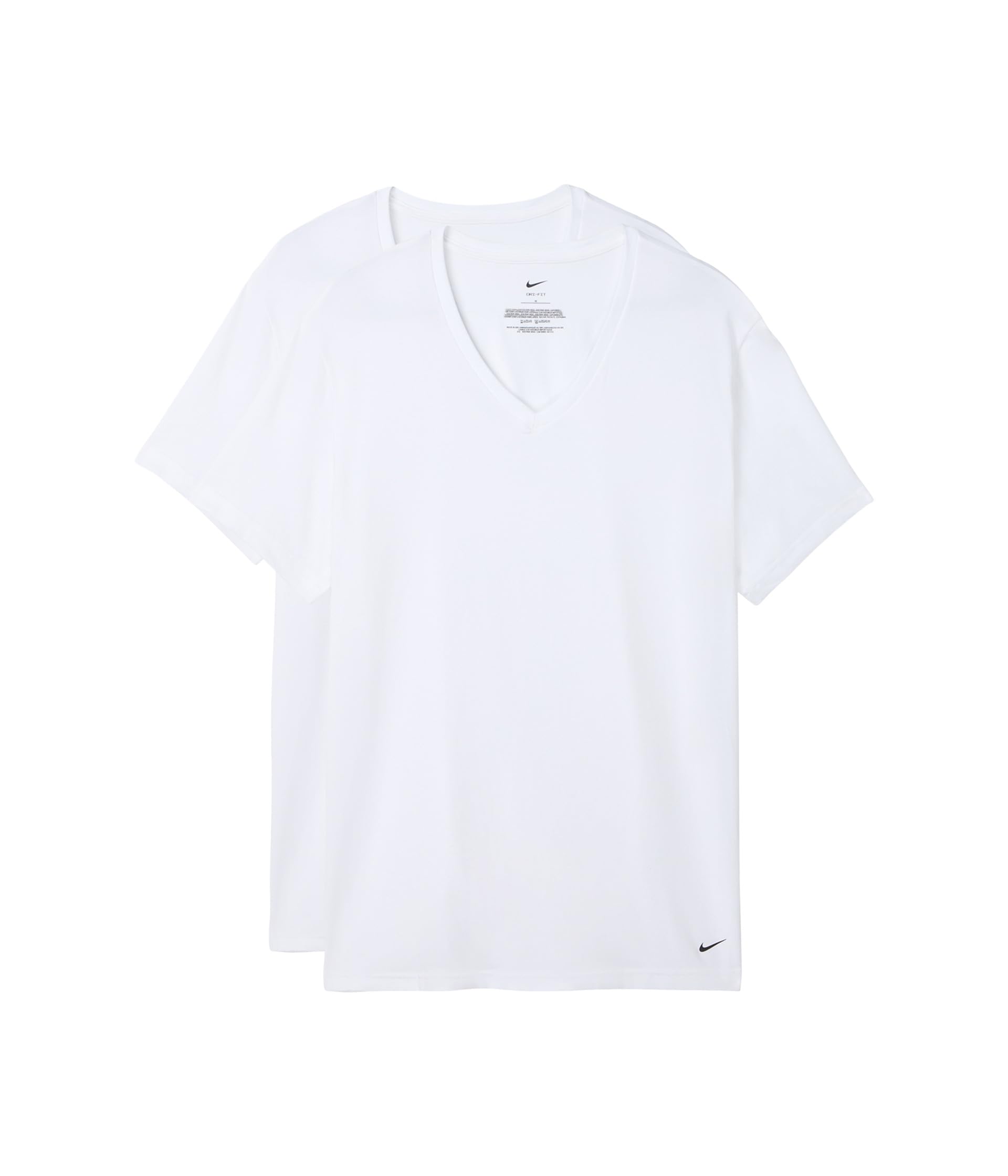 Nike Men's All Day Cotton Stretch Short Sleeve V-Neck Undershirts (2-Pack)