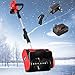 ZIJINGY Pelle à Neige sans Fil 20 V, souffleuse à Neige à Batterie sans balais, souffleuse à Neige alimentée par Batterie, Batterie 4 Ah et Chargeur (Inclus)(2battery)