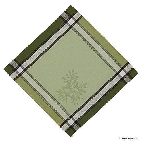 Servilleta Jacquard Francesa Olive Vert 20 x 20 miniatura 1