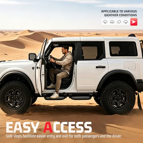Estribos laterales para Ford Bronco 2021-2026 4 puertas miniatura 4