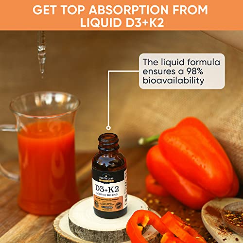 Per Se Labs Vitamin D3 K2 Liquid Drops D3 5,000 Iu + K2 Mk-7 200Mcg Max Absorption Immune Support For Kids And Adults | Vegan | Non-Gmo | Gluten, Dairy, Soy Alcohol Free | 1 Oz #TOP4