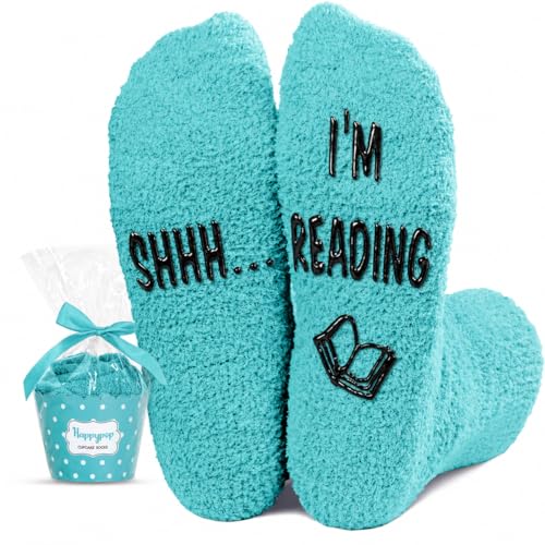 Image of HAPPYPOP Book Lover Gifts - I'M Reading Socks for Readers Women Men Teens