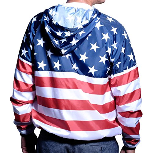 American Summer Mens Full zipper Patriotic hoodie jacket2