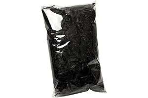 JINZOFLY BLACK STUFFING PAPER - Raffia Paper Shreds, 100g Strands