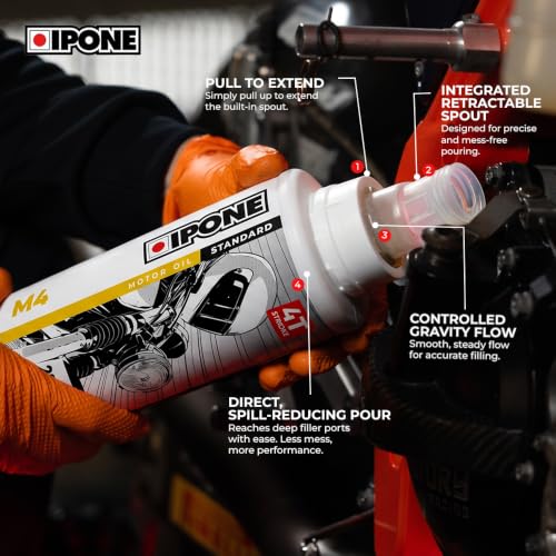 Image of IPONE M4 10W-30 4T-Stroke Motorcycle Engine Oil | API SM | Premium Mineral Motor Oil for Premium Commuters Bikes | 1L