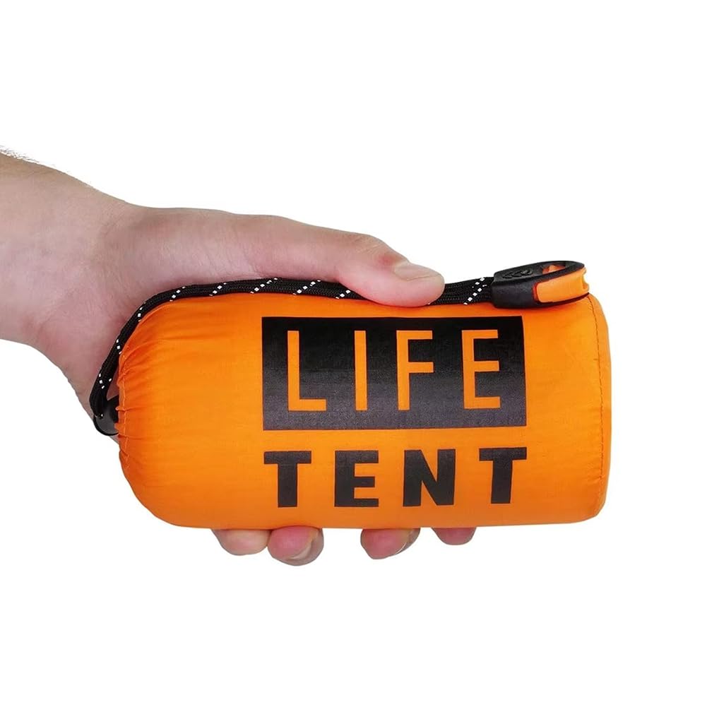 Tienda de Campaña de Emergencia Aislada para Exteriores para 2 Personas, Impermeable, para Emergencias, con Aislamiento, Incluye Silbato Salvavidas, Tienda de Campaña Antidesgarro