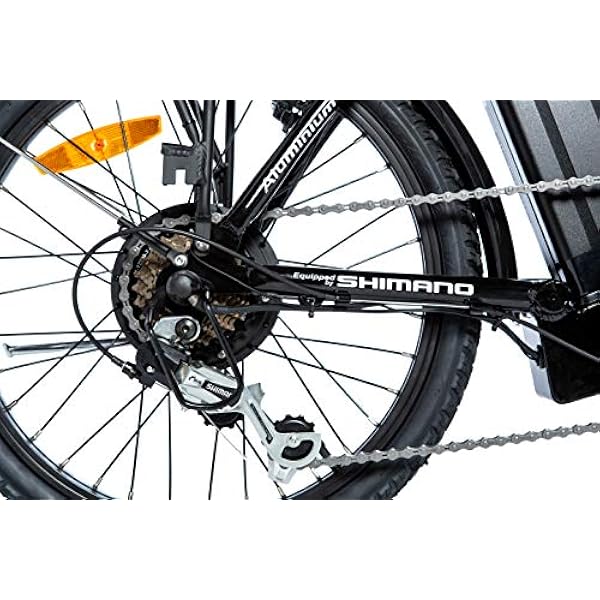 Moma Bikes Bicicleta Electrica Plegable Urbana Ebike20.2, Aluminio SHIMANO 7v, Batería Litio 36V 16Ah