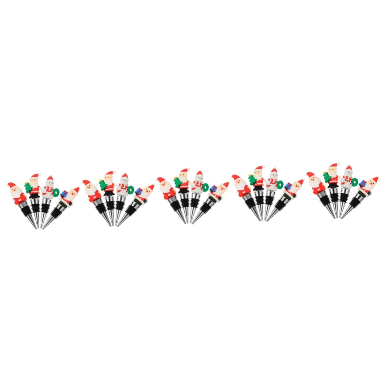 Cabilock 20 Piezas Corchos De Vino De Navidad Tapón De Sellado De Botella De Navidad Tapon De Vino Sellador De Vino Tapón De Vino De Navidad Tapón De Vino para Fiesta Material De PVC