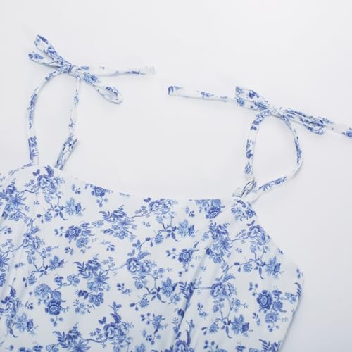 Image of Belle Poque 2026 Summer Dress for Women Spaghetti Strap Flowy Midi Beach Sundress Vintage Wedding Guest Cocktail Dress