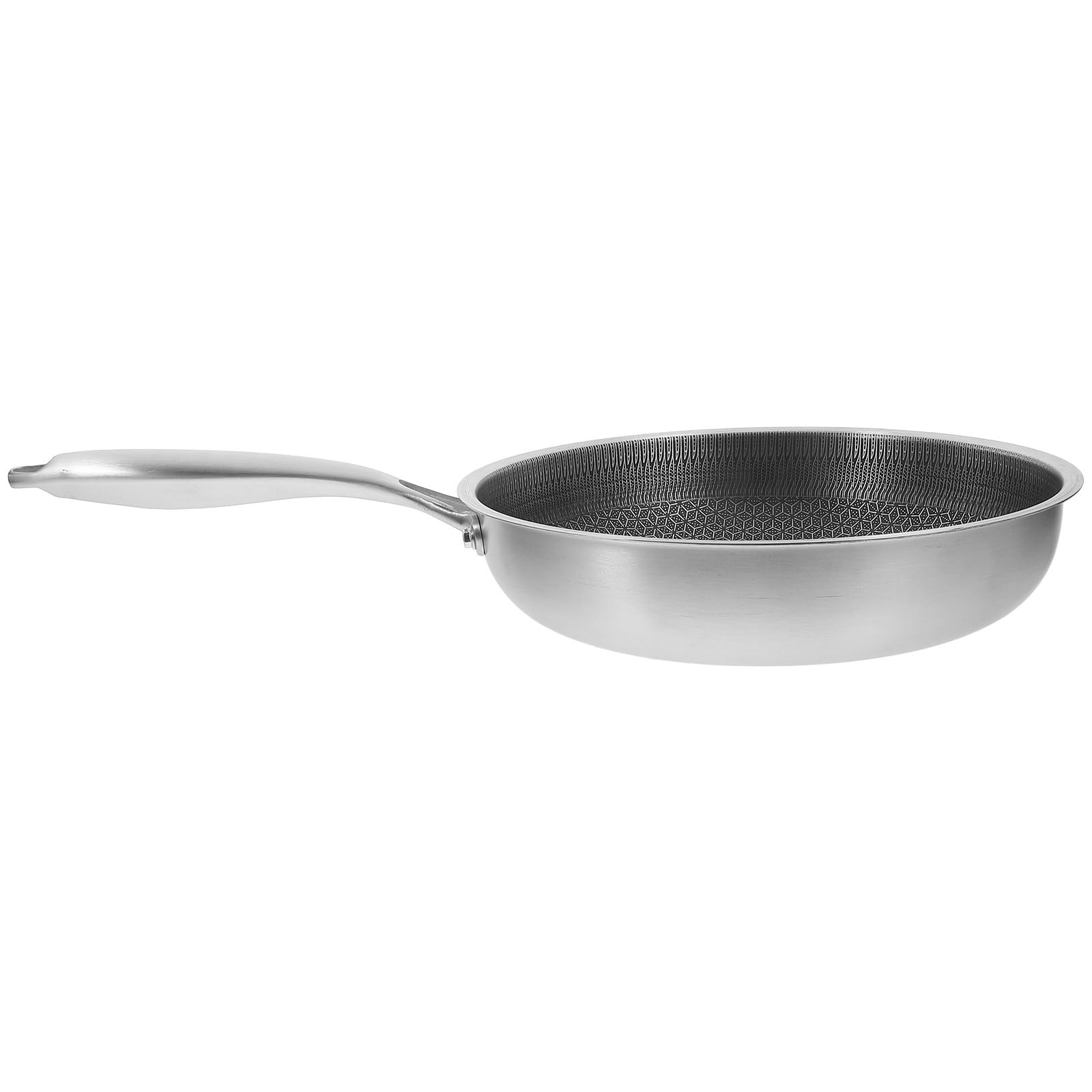 Wok Antiaderente e Manico Ergonomico in Acciaio Inossidabile Struttura a Nido d Ape Padella per Cucina e Grigliate di Verdure e Bistecche