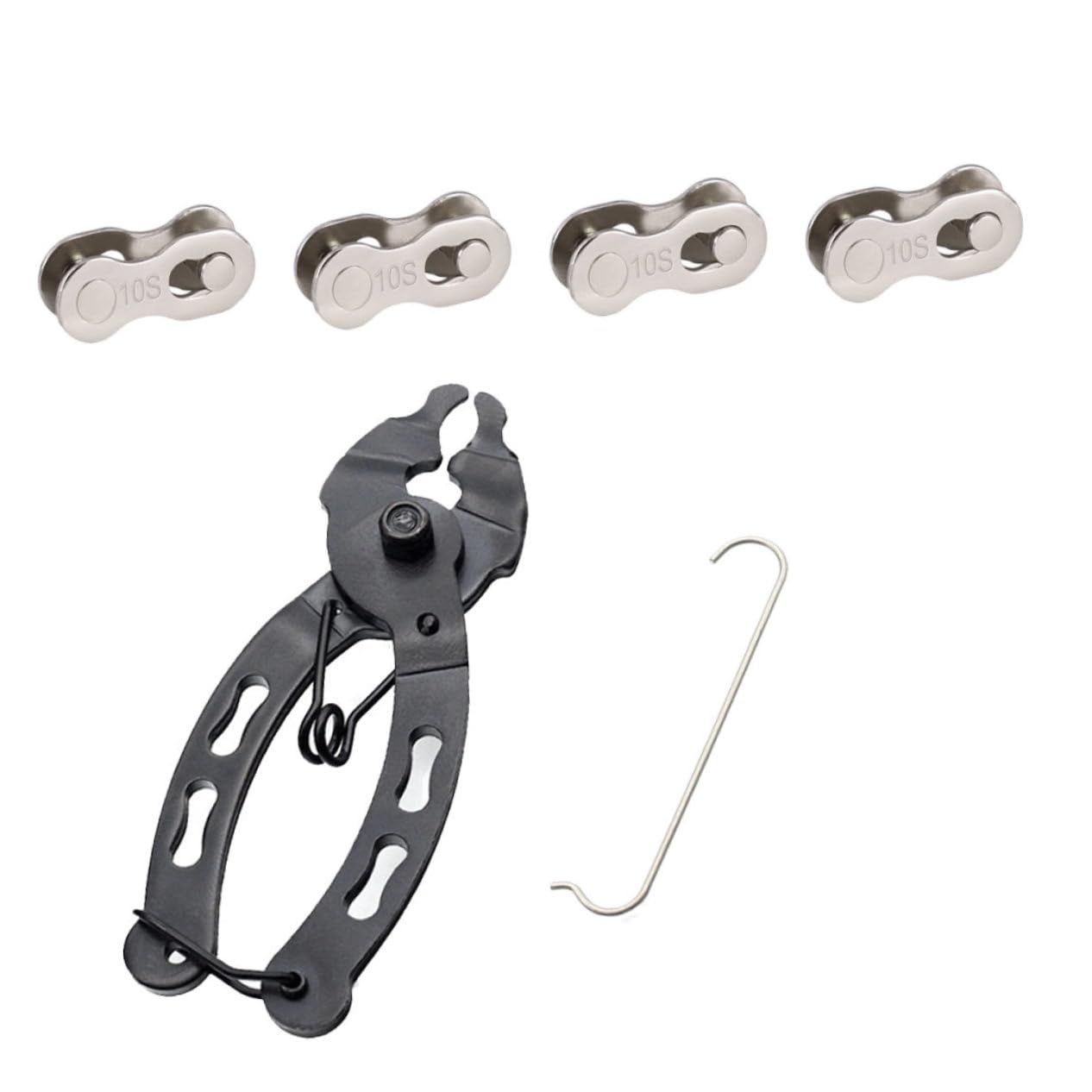 KESYOO 1 Set Chain Buckle Bike Chain Repair Kit with Links Removal Bike Chain Connector Chain Pliers Bike Bicycles Missing Link Bike Chain Link Bicycles Chain Pin Carbon Steel Black