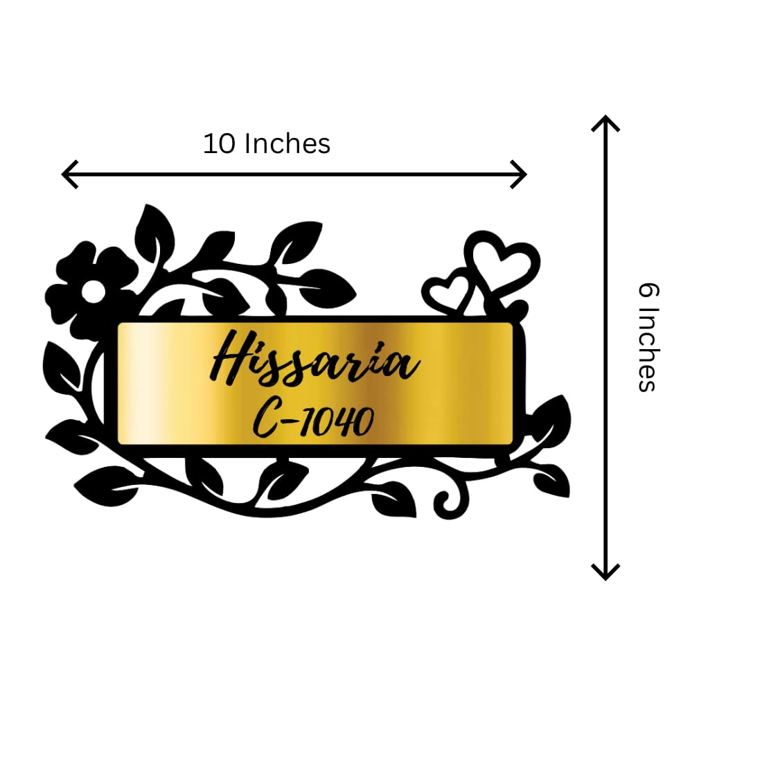 Zesta Customized Name Plate for Home Entrance Outdoor | Acrylic Door Name Plate for House | Modern Personalised Name Board for Home Entrance | Waterproof House Name Plate Wall Decor(Rose) — Amazon image 4