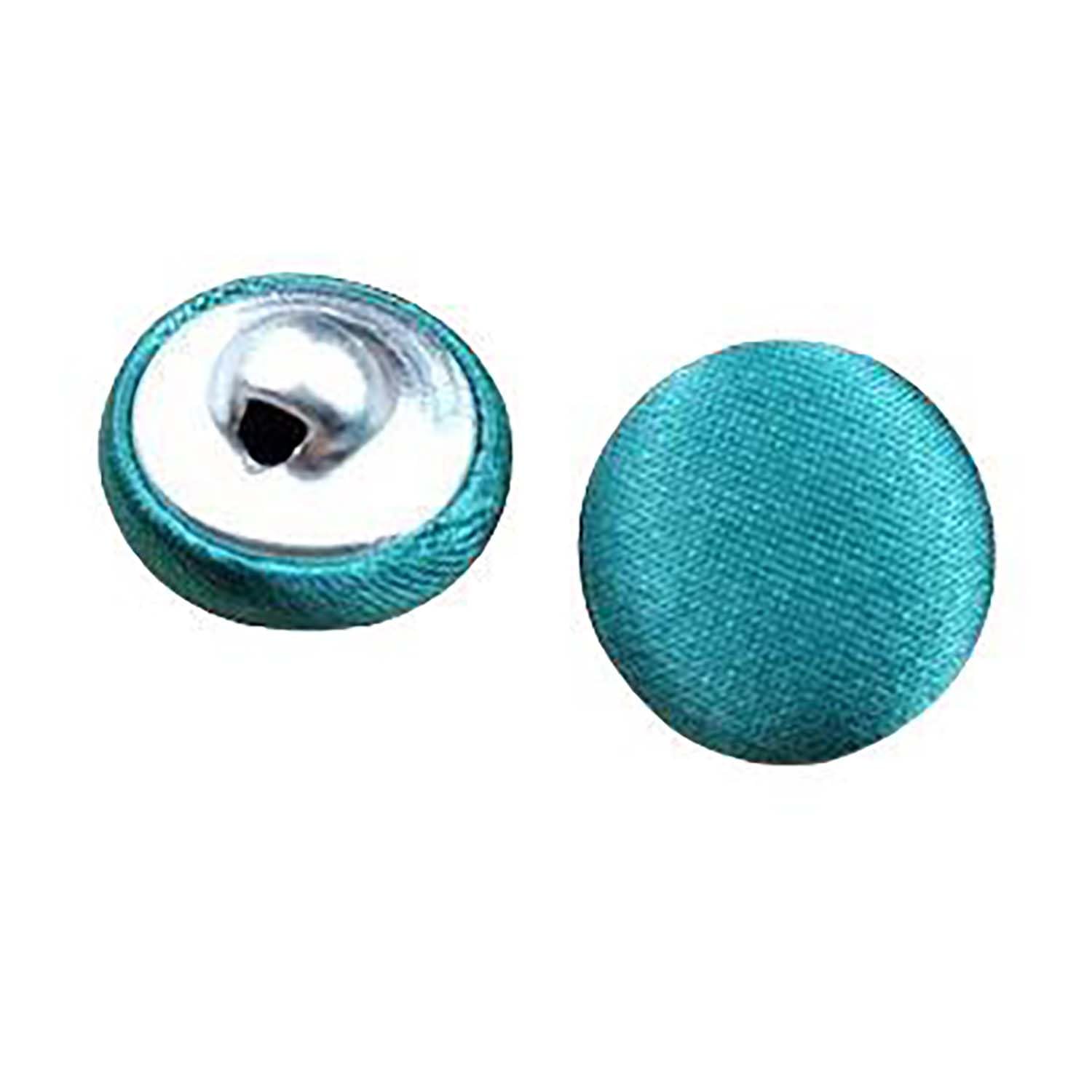 20 Pcs Satin Covered Metal Shank Buttons Cloth Buttons for Wedding Dress Tuxedo Suits — image 1
