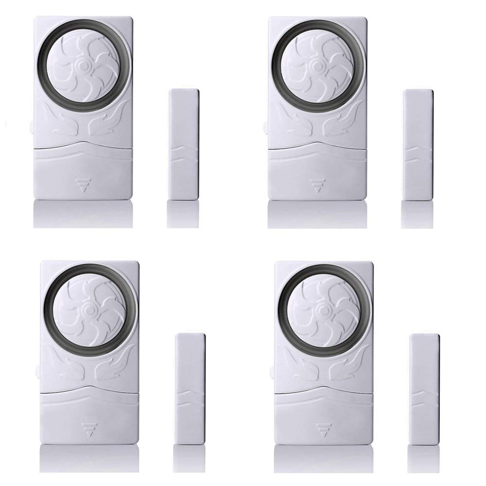 SuperInk 4 Set Wireless Entry Home Door Window Refrigerator Burglar Alarm Safety Security Burglar Alert System Magnetic Sensor Emergency Doorbell Chime