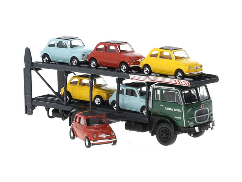 Amazon.co.jp: ブレキナ 1/87 フィアット 500 6台 & フィアット 640