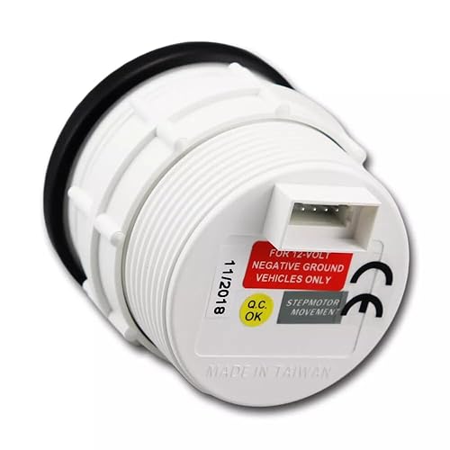 Miniatura 6 de Motor Meter Racing MGS Series 2.047 in 2-116" Medidor eléctrico de la temperatura del agua 40284.0 F blanco y ámbar LED impermeable