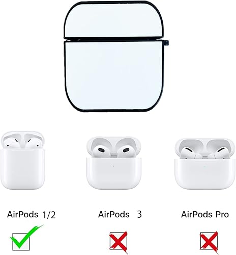 Miniatura 5 de 5 fundas de plástico duro de sublimación compatibles con AirPods 1 y AirPods 2, estuche en blanco para regalo, cajas de impresión personalizadas con