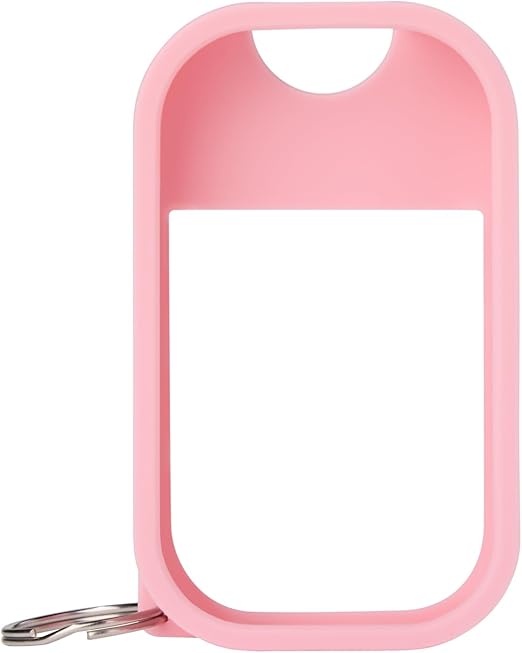 Touchland Hand Sanitizer Mist Case 1FL. OZ., Protective and Stylish Hand Sanitizer Spray Accessory, Silicone Case with Keyring, Bubblegum Pink