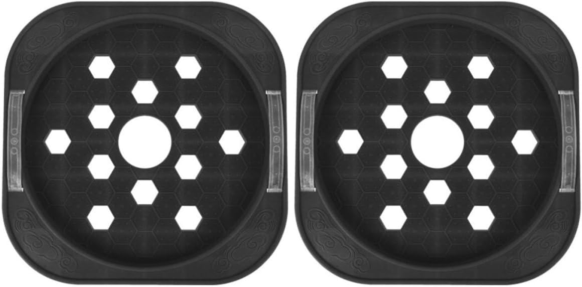 2pcs round Gas Tank Tray with Wheels, Sturdy Plastic Base Plate
