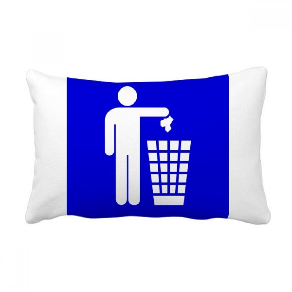 Coussin lombaire imprimé bleu pour décorer votre canapé