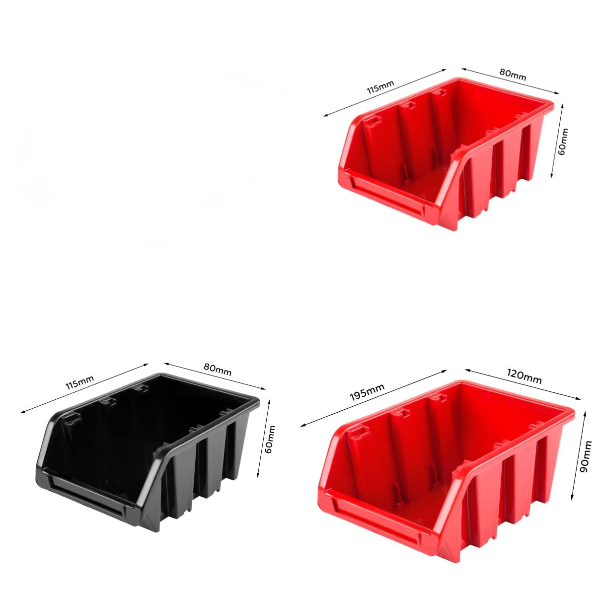 Scaffale da officina, 78 x 78 cm, 24 pezzi, con supporti per attrezzi e scatole impilabili, pannelli da parete, scaffali extra resistenti, per riporre oggetti e garage, scaffali