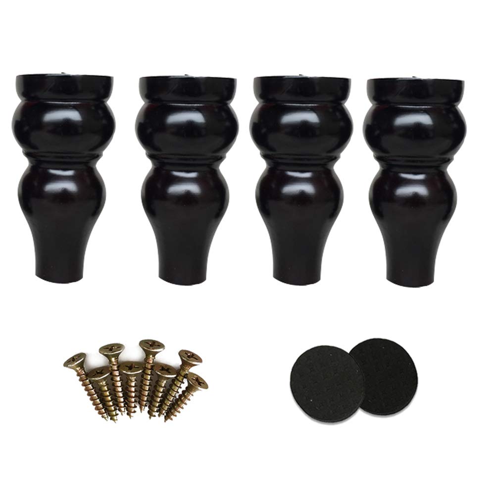Pieds de canapé, Pieds de Meubles, Pieds de Remplacement, Pieds en Bois, Base Ronde, adaptés aux Meubles, canapé, Repose-Pieds, Meuble TV, Coiffeuse, etc.