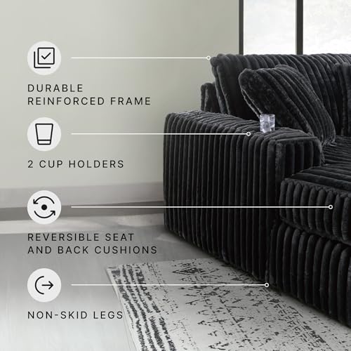 Image of Signature Design by Ashley Oversized Chaise Lounge Chair, Midnight Madness
