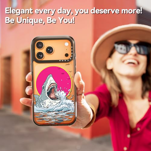 Coque antichoc iPhone Pro requin noir Rosarnnah 17BS