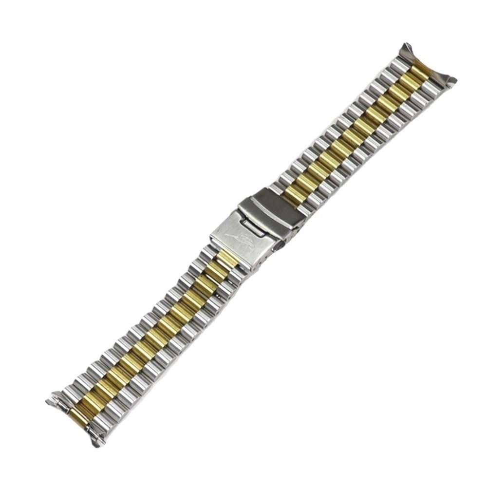 Forannstar22mm Diving Oyster Steel Gold Bracelet Strap Fit For