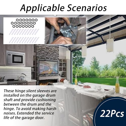XTPTFABS 22Pcs Garage Door Quiet Hinge Sleeves Shaft Gaskets Compatible With New Rollers or Rollers With Clean Stems (ID-11mm; OD-11.90mm; L-80mm) by XTPTFABS - Image 3