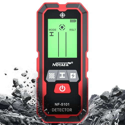 NOYAFA Stud Finder Wall Scanner, High Precision Stud Finder for Wood AC Live Wire Metal Magnetic Studs Detection, HD LCD Display, Automatic Calibration, Audio Alarm, IP54 Waterproof